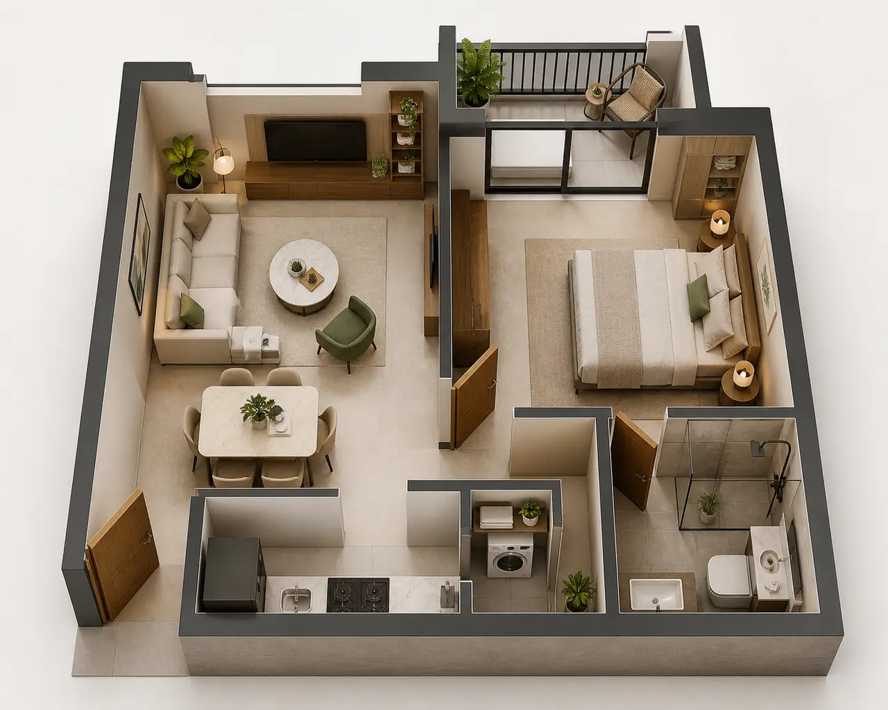 Prestige Park Lane 1 BHK floor plan image